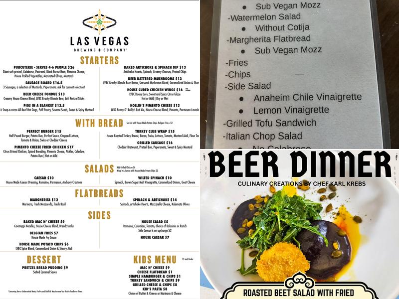 Las Vegas Brewing Company Menu