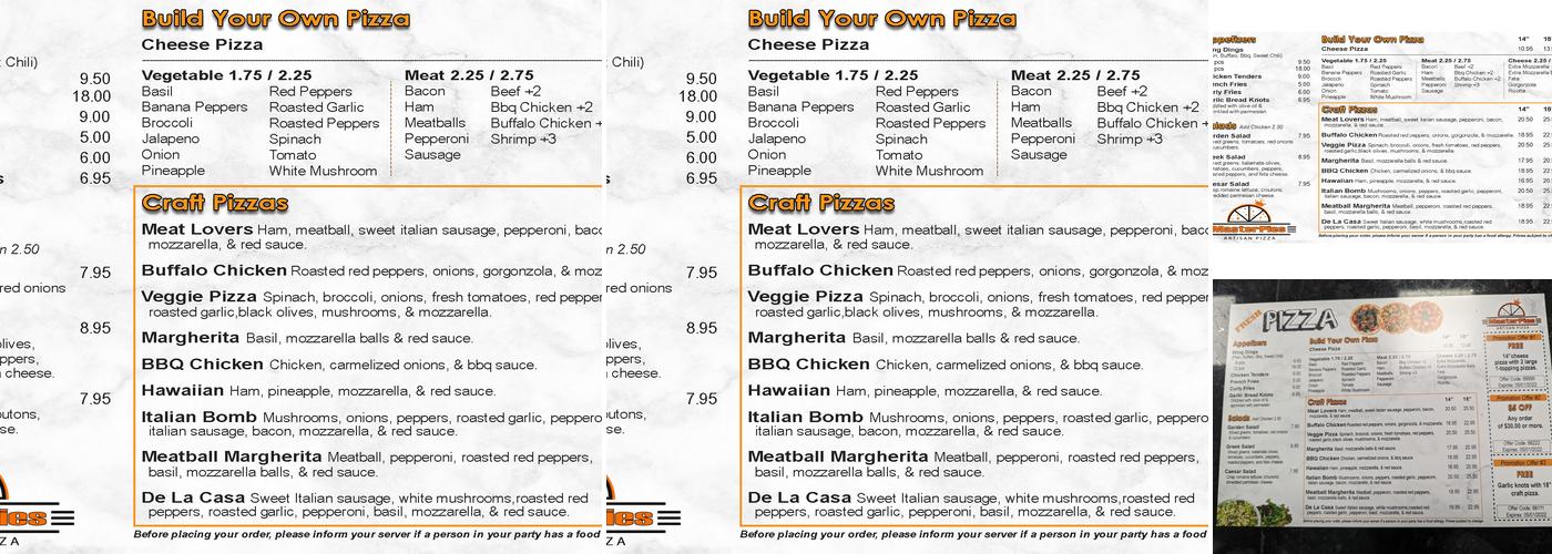 Master Pies Pizza Menu