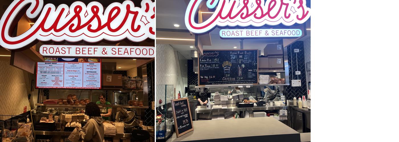 Cusser's Roast Beef & Seafood Menu