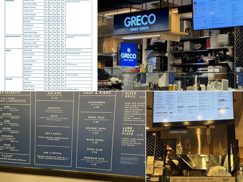 GRECO Menu