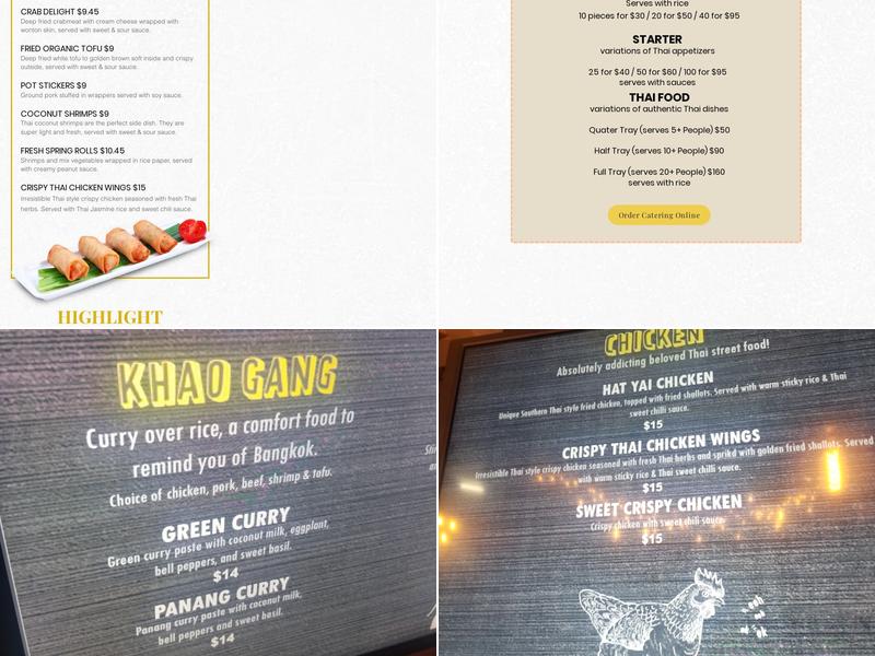 Always Thai Restaurant Menu