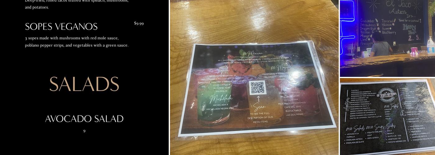 El Taco Azteca - Pilsen Menu