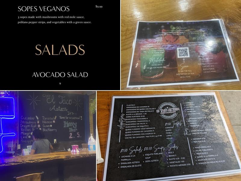 El Taco Azteca - Pilsen Menu