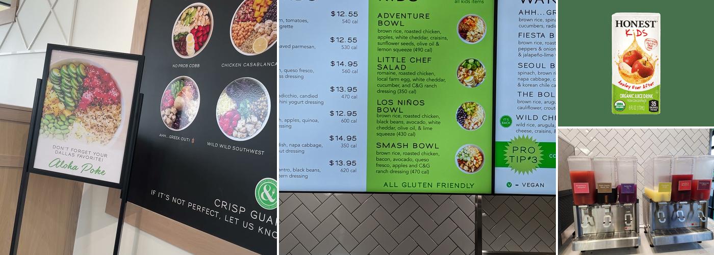 Crisp and Green Menu