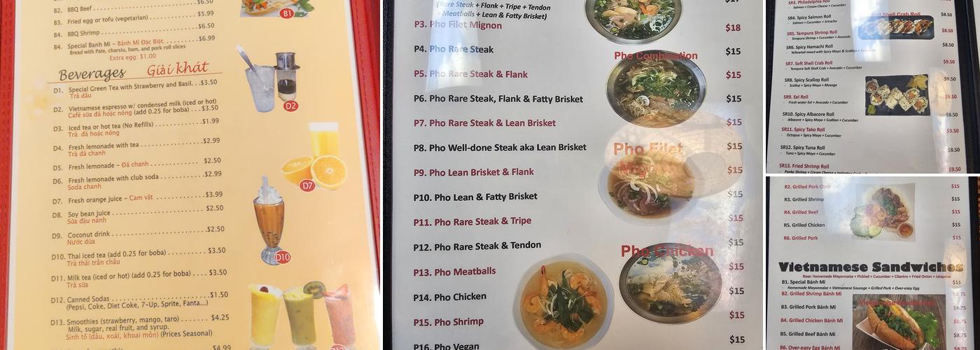 Pho & Sushi - Asian Fusion Menu