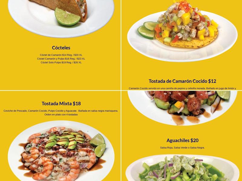 Mariscos El Guicho | Paramount Fresh Mariscos Food Truck ‏مطعم البحرية Menu