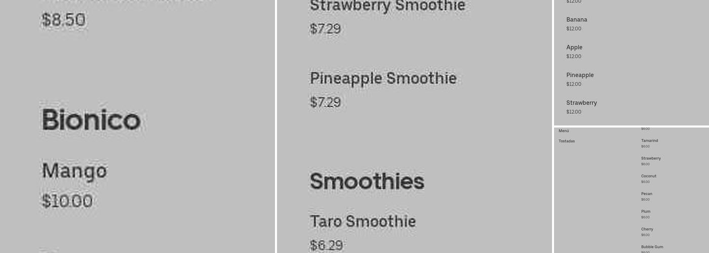 L-MANGO Menu