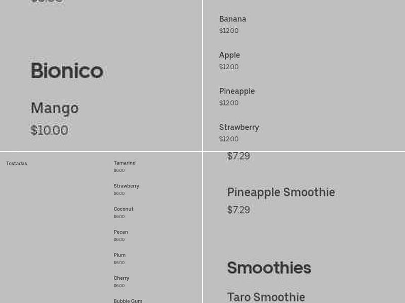 L-MANGO Menu
