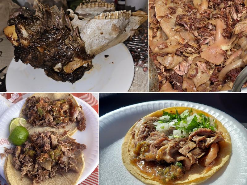 Barcacoa y consome carnitas