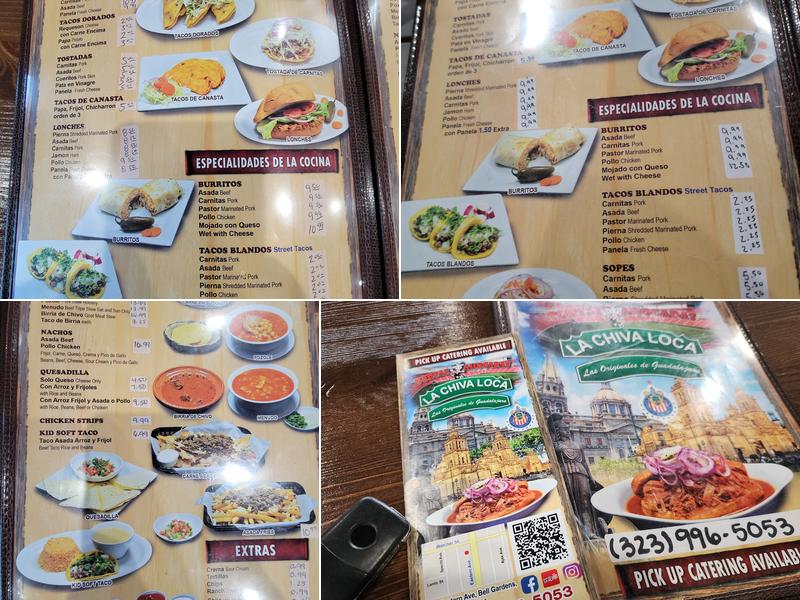 La Chiva Loca 3 Menu