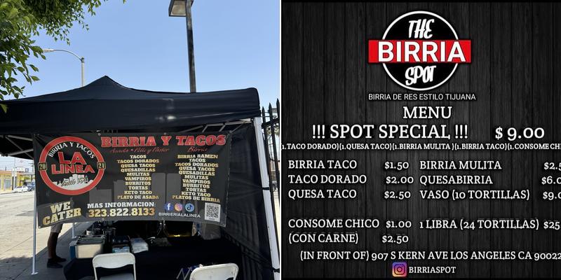 Birria LA linea Menu