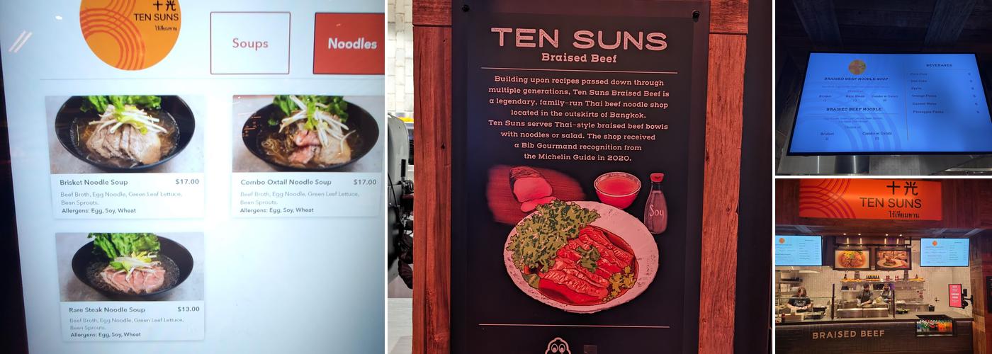 Ten Suns Braised Beef Menu