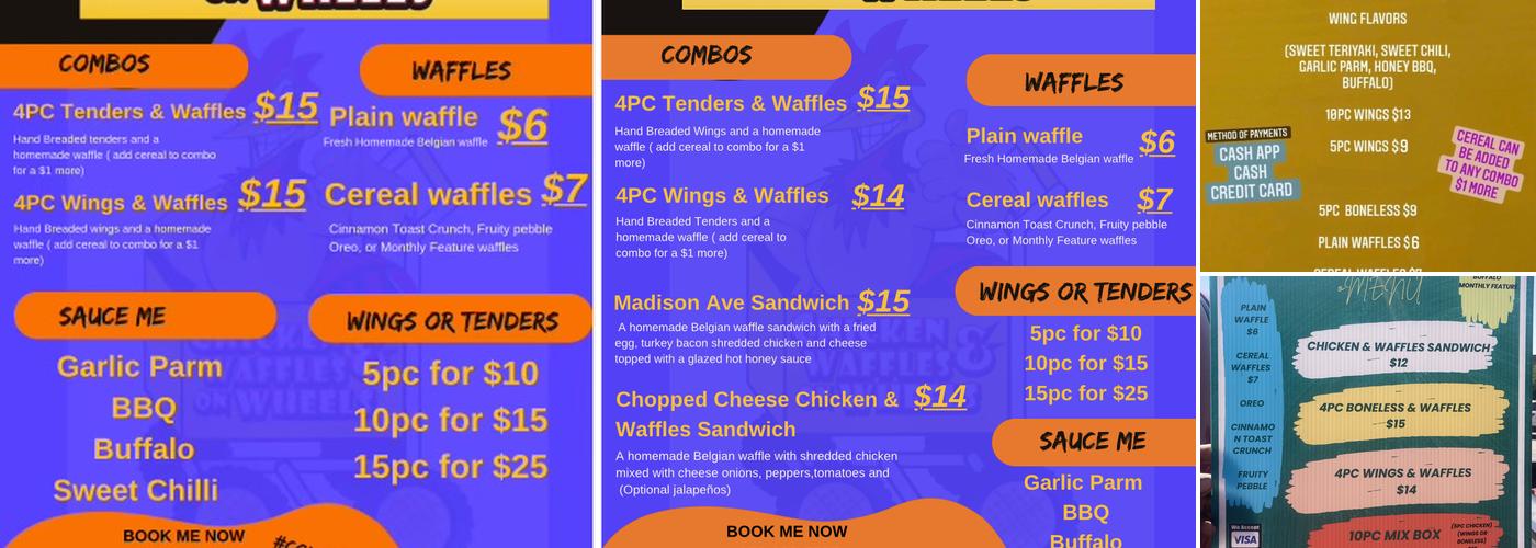 Chicken and waffles on wheels Menu