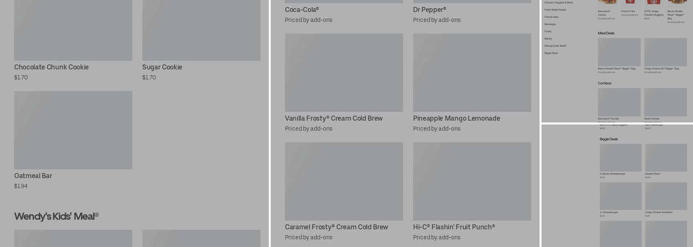 Wendy's Menu
