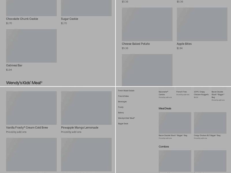 Wendy's Menu