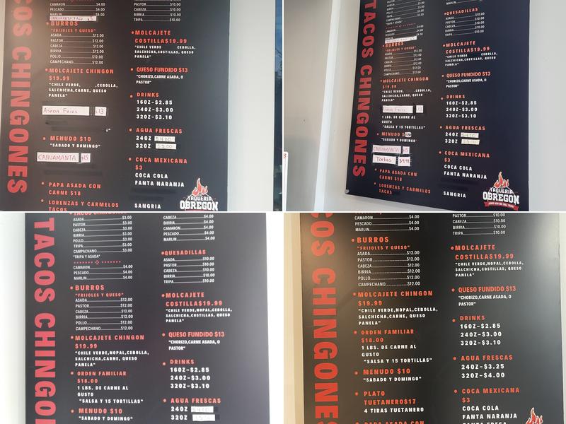 Taqueria Obregon 34th Menu