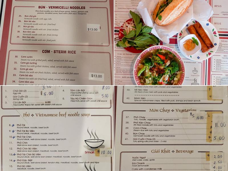 Phở Ba Menu
