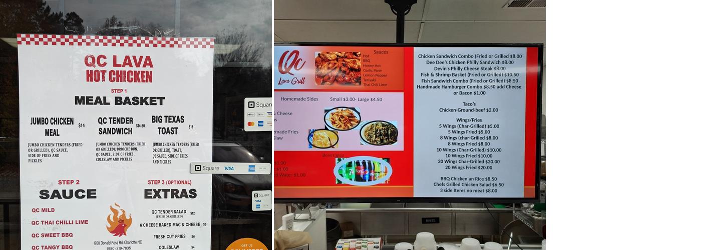 QC Lava Hot Chicken Menu