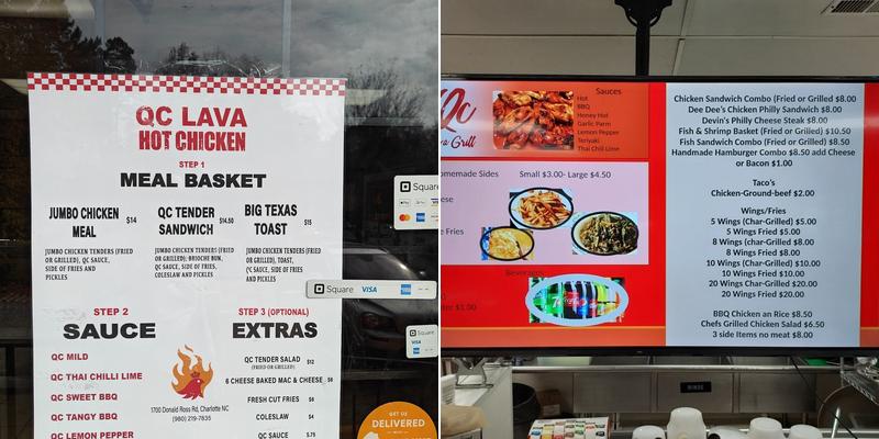 QC Lava Hot Chicken Menu