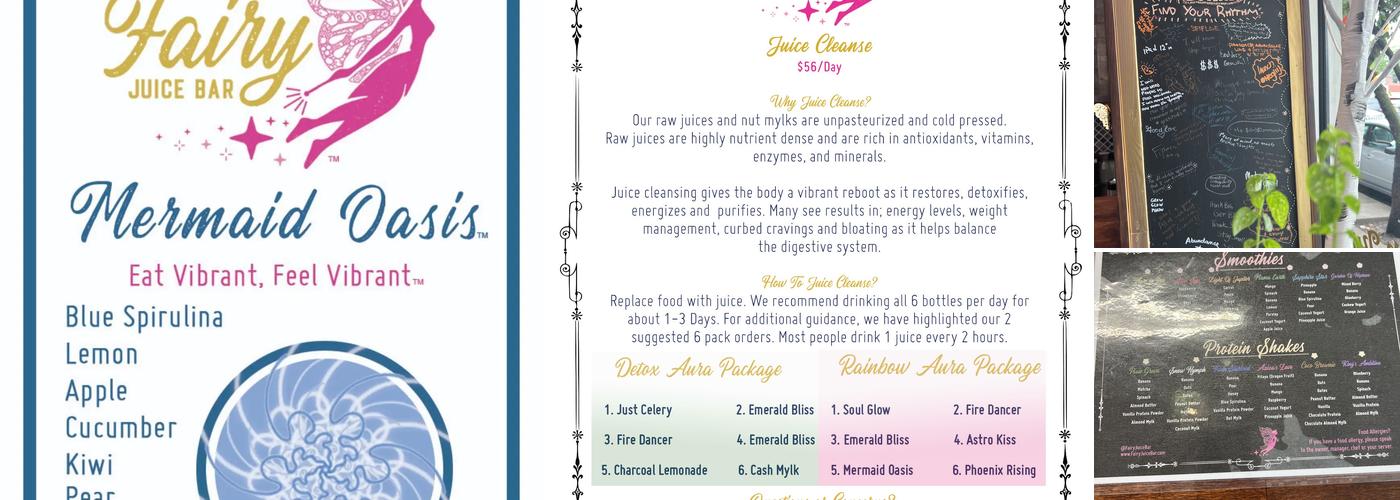 Fairy Juice Bar Menu