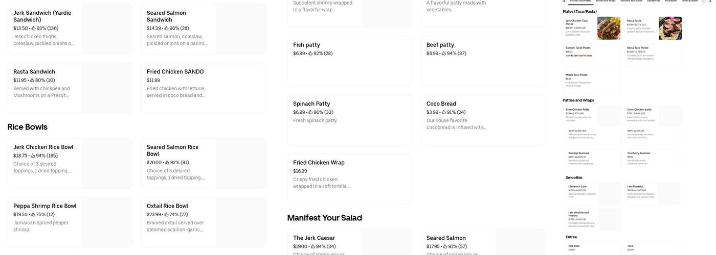 Toss't and Press't Menu