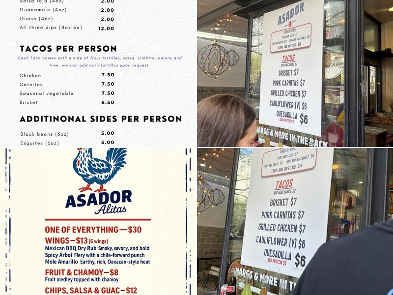 Asador on Rainey Menu