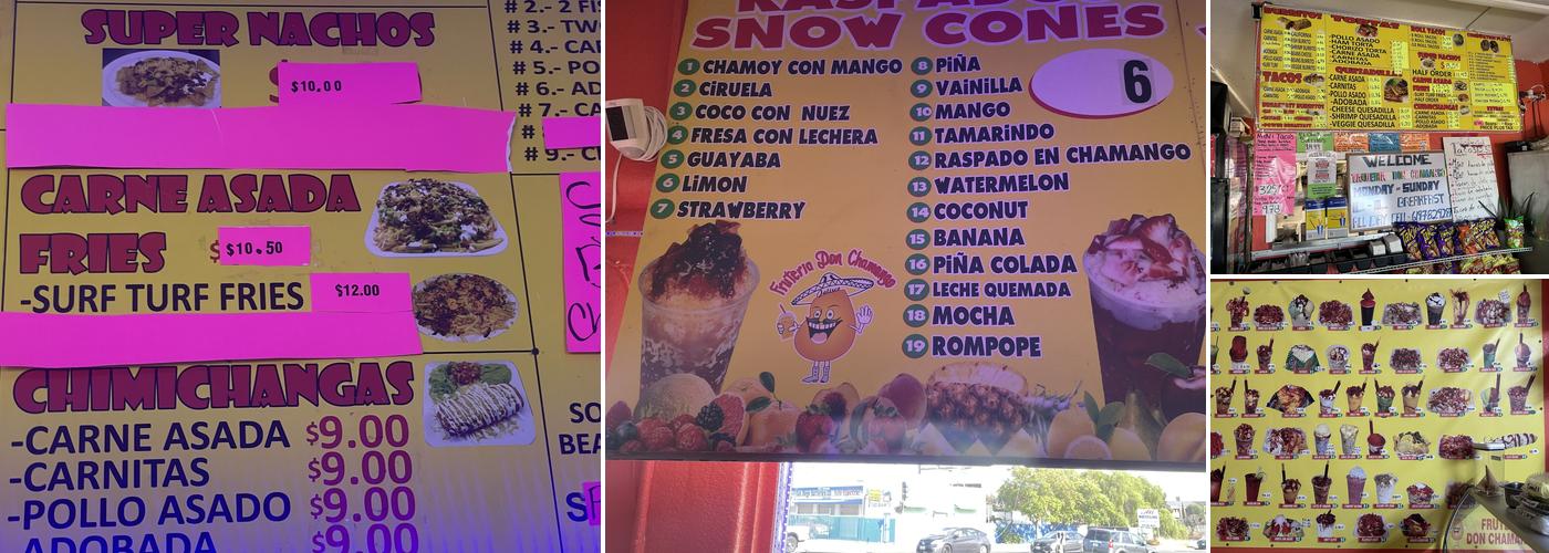 Taqueria Don Chamango Menu