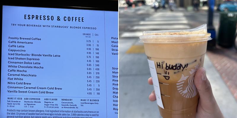 Starbucks Menu