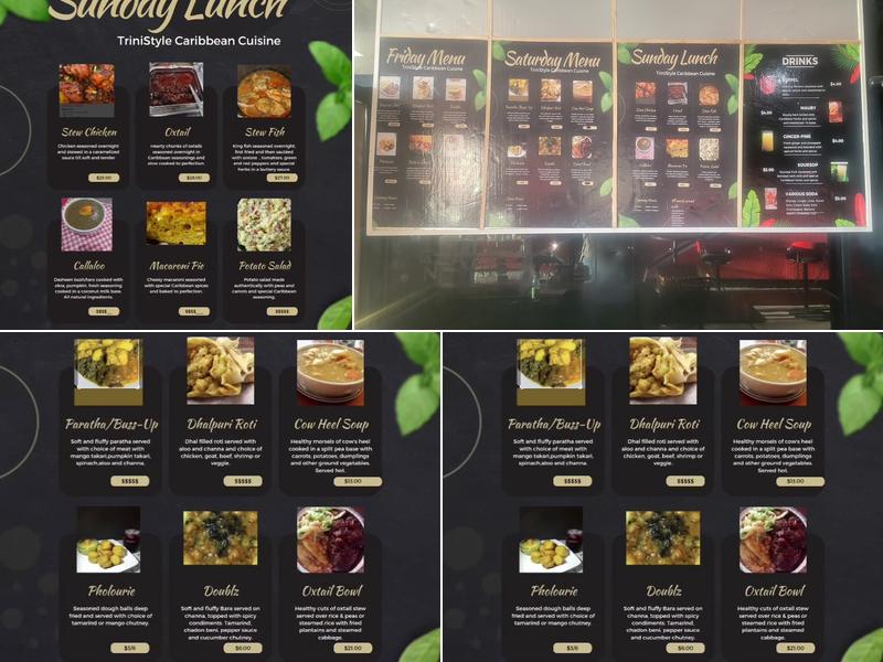 Trinistyle Cuisine Menu