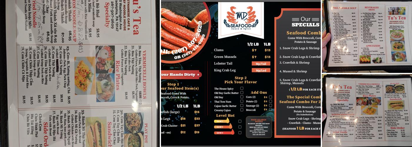 Md Long Seafood Menu
