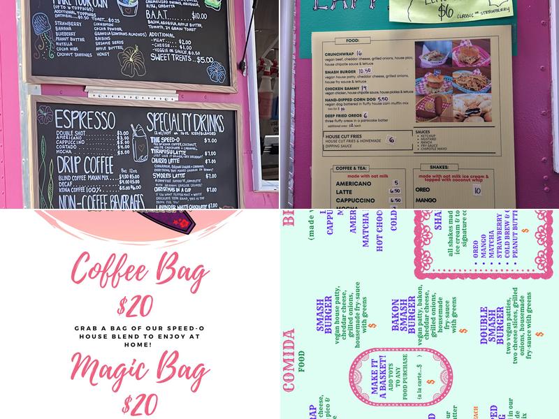 Speed-o Cappuccino Menu