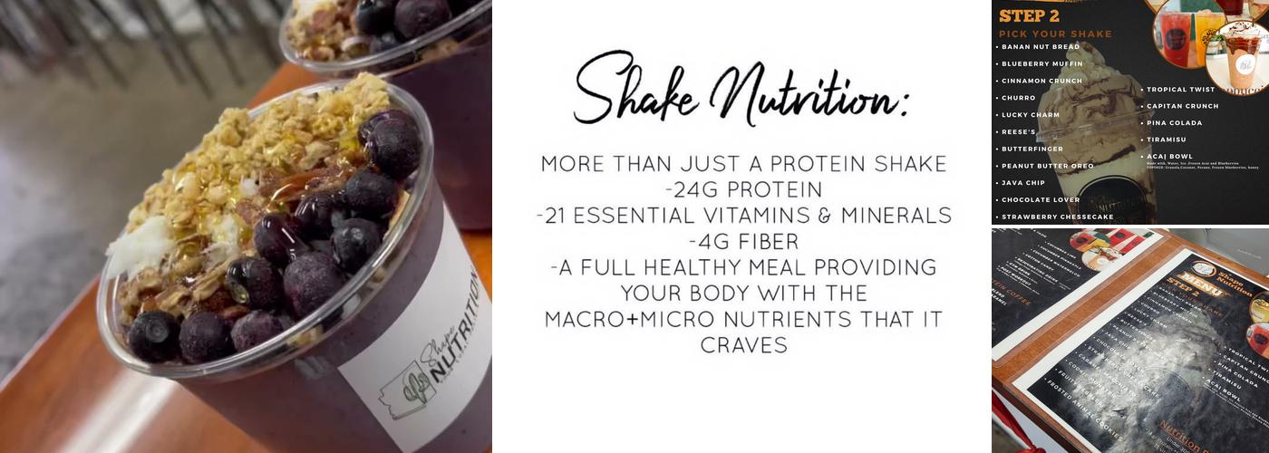 Shape Nutrition Menu