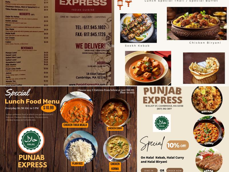 Punjab Express Menu