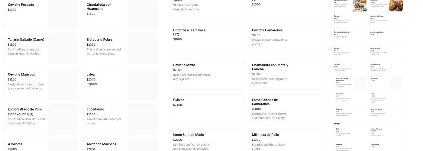 La Casa de Don Andres Menu