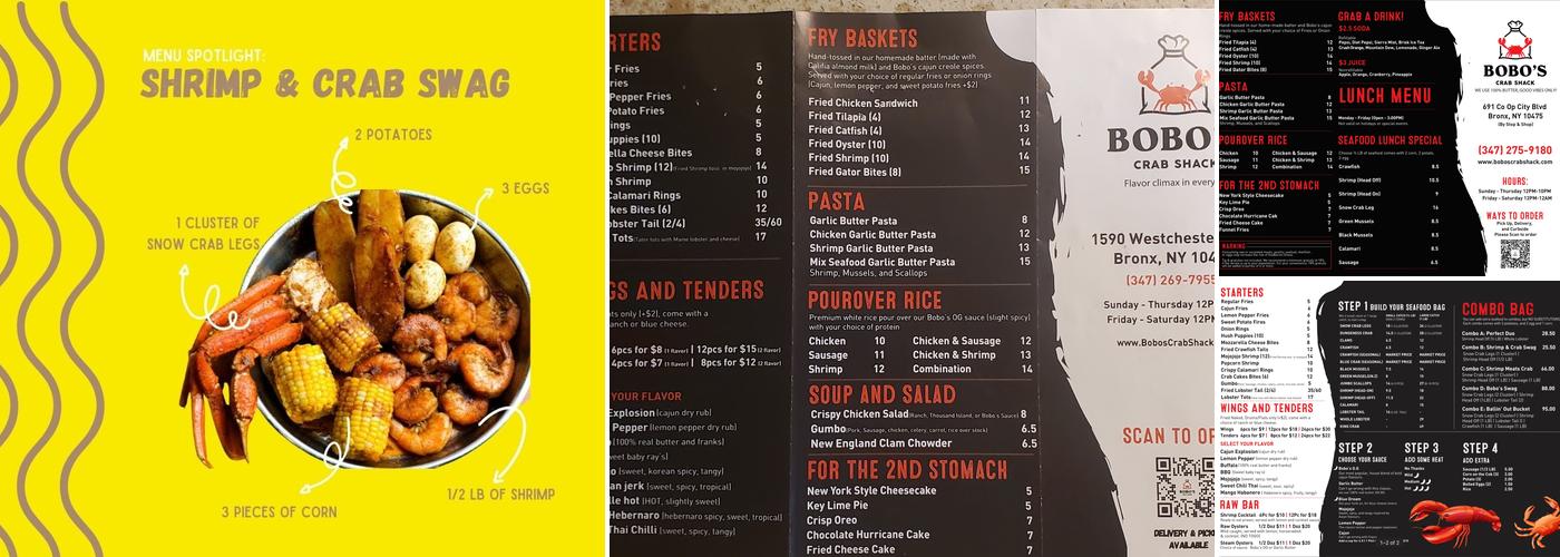 Bobo's Crab Shack (Soundview) Menu