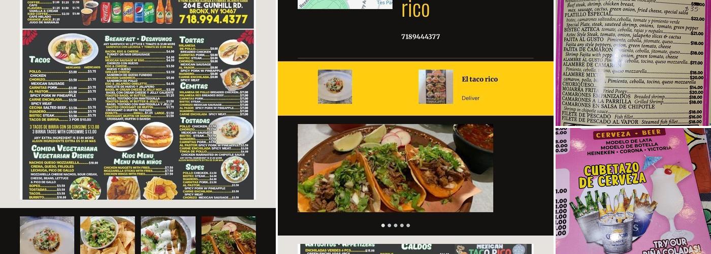 Taco Rico Menu