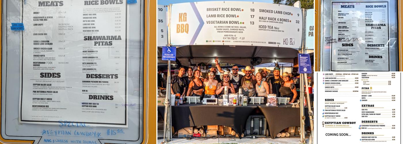 KG BBQ Menu