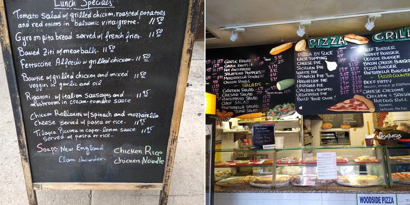 Woodside Pizzeria Menu