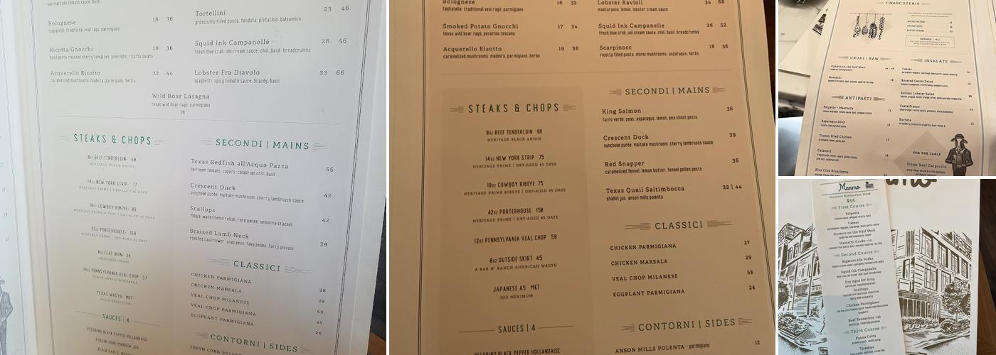 Marmo Menu
