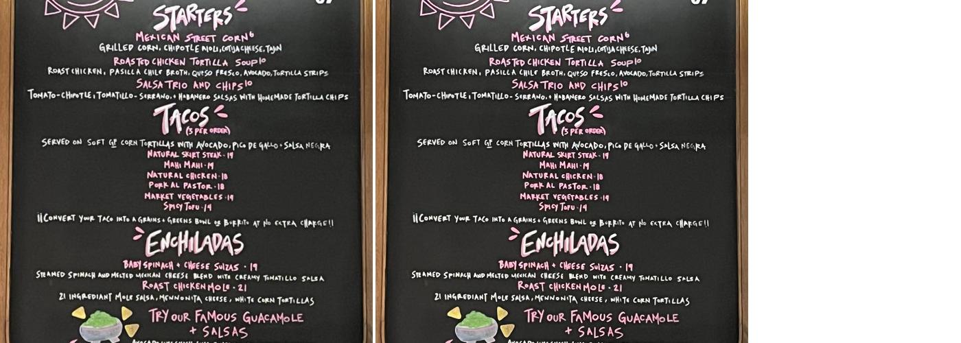 Ivy Stark Mexology Menu