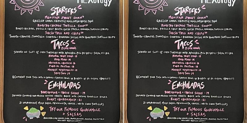 Ivy Stark Mexology Menu