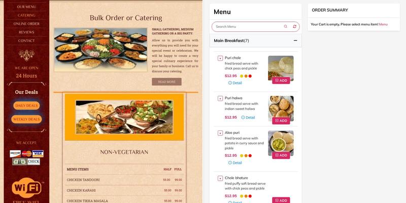 Desi breakfast 24 Menu