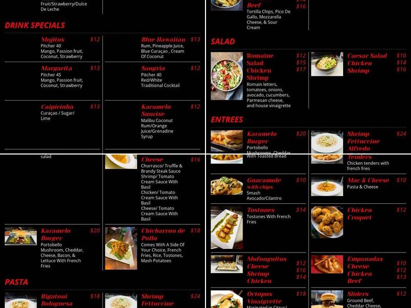 Karamelo Menu