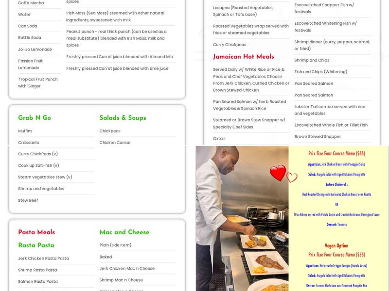 UpStream Cafe, LLC Menu