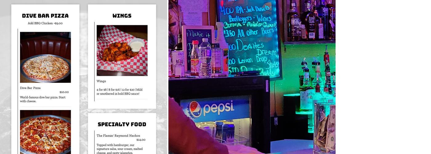 Buddy's Tavern 2 Menu