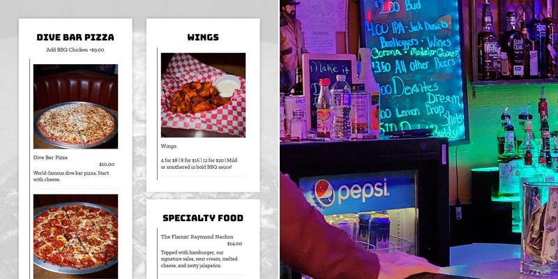 Buddy's Tavern 2 Menu