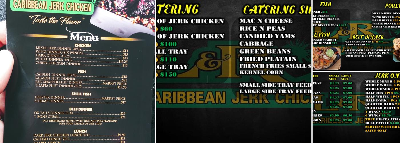 L&R Caribbean Jerk Menu