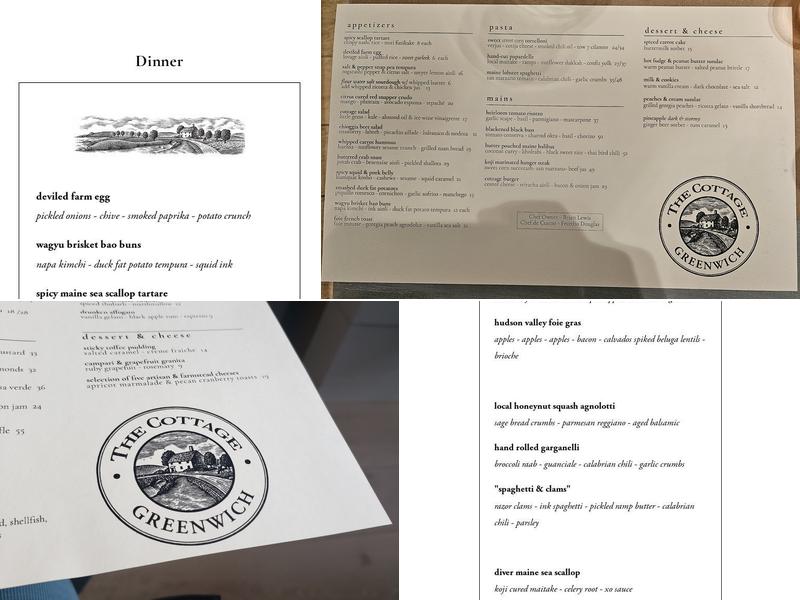 The Cottage Menu