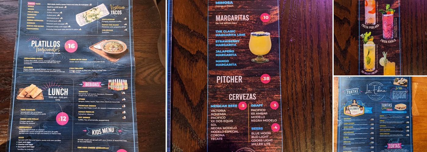 La Eskina Indy Menu