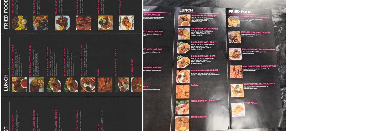 ROSE GOUTE CREOLE RESTAURANT Menu